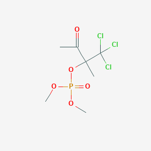 molecular formula C7H12Cl3O5P B14741966 Dimethyl 1,1,1-trichloro-2-methyl-3-oxobutan-2-yl phosphate CAS No. 5155-86-2