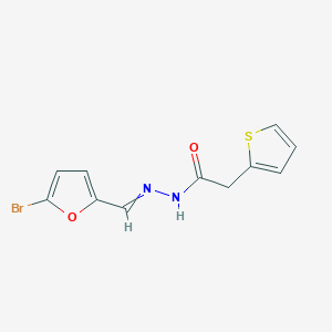 molecular formula C11H9BrN2O2S B14742002 n'-[(5-Bromofuran-2-yl)methylidene]-2-(thiophen-2-yl)acetohydrazide CAS No. 5029-79-8