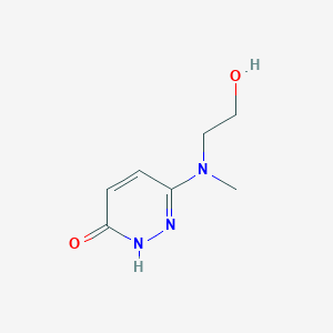 molecular formula C7H11N3O2 B1474201 6-((2-Hydroxyethyl)(methyl)amino)pyridazin-3-ol CAS No. 1211449-96-5