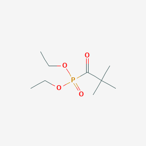 molecular formula C9H19O4P B14742028 Phosphonic acid, (2,2-dimethyl-1-oxopropyl)-, diethyl ester CAS No. 1489-89-0