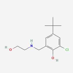 molecular formula C13H20ClNO2 B14742034 Ethanol, 2-[(5-tert-butyl-3-chloro-2-hydroxybenzyl)amino]- CAS No. 5414-70-0