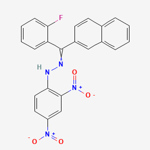 molecular formula C23H15FN4O4 B14742085 1-(2,4-Dinitrophenyl)-2-[(2-fluorophenyl)(naphthalen-2-yl)methylidene]hydrazine CAS No. 2546-16-9