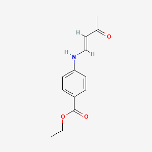molecular formula C13H15NO3 B14742097 ethyl 4-[[(E)-3-oxobut-1-enyl]amino]benzoate CAS No. 4788-77-6