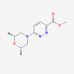 molecular formula C12H17N3O3 B1474214 methyl 6-((2S,6R)-2,6-dimethylmorpholino)pyridazine-3-carboxylate CAS No. 2109571-11-9