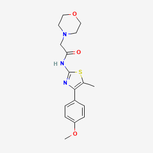 molecular formula C17H21N3O3S B14742147 N-[4-(4-Methoxyphenyl)-5-methyl-1,3-thiazol-2-yl]-2-(morpholin-4-yl)acetamide CAS No. 6549-77-5