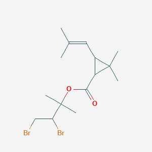molecular formula C15H24Br2O2 B14742175 3,4-Dibromo-2-methylbutan-2-yl 2,2-dimethyl-3-(2-methylprop-1-en-1-yl)cyclopropanecarboxylate CAS No. 5458-39-9
