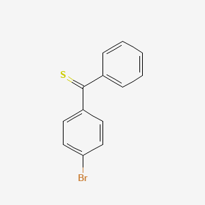 molecular formula C13H9BrS B14742288 Methanethione, (4-bromophenyl)phenyl- CAS No. 1137-43-5
