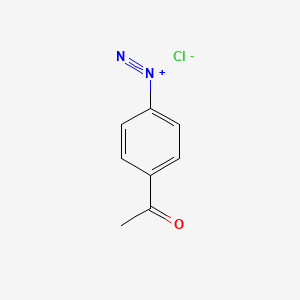 molecular formula C8H7ClN2O B14742290 Benzenediazonium, 4-acetyl-, chloride CAS No. 3283-79-2