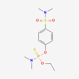 molecular formula C12H21N2O4PS2 B14742320 O-(p-Dimethylsulfamoyl)phenyl O-ethyl dimethylphosphoramidothioate CAS No. 2080-96-8