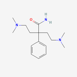 molecular formula C16H27N3O B14742362 Butyramide, 4-(dimethylamino)-2-(2-(dimethylamino)ethyl)-2-phenyl- CAS No. 3120-59-0