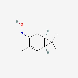 molecular formula C10H15NO B14742468 N-[(1R,6S)-4,7,7-Trimethylbicyclo[4.1.0]hept-4-en-3-ylidene]hydroxylamine CAS No. 6617-36-3