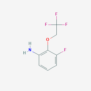 molecular formula C8H7F4NO B1474250 3-Fluoro-2-(2,2,2-trifluoroethoxy)aniline CAS No. 1566430-67-8
