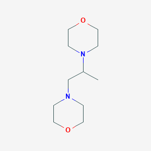 molecular formula C11H22N2O2 B14742543 4-(1-Morpholin-4-ylpropan-2-yl)morpholine CAS No. 1822-47-5