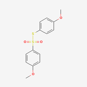 molecular formula C14H14O4S2 B14742551 S-(4-Methoxyphenyl) 4-methoxybenzenesulfonothioate CAS No. 1153-43-1