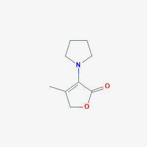 molecular formula C9H13NO2 B14742568 2(5H)-Furanone, 4-methyl-3-(1-pyrrolidinyl)- CAS No. 770-99-0