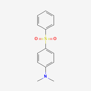molecular formula C14H15NO2S B14742589 Benzenamine, N,N-dimethyl-4-(phenylsulfonyl)- CAS No. 3112-94-5