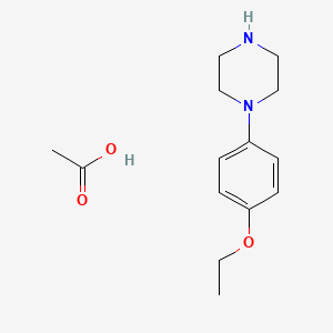 molecular formula C14H22N2O3 B14742630 Acetic acid;1-(4-ethoxyphenyl)piperazine CAS No. 5472-40-2