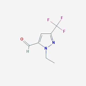 B1474264 1-ethyl-3-(trifluoromethyl)-1H-pyrazole-5-carbaldehyde CAS No. 1443279-59-1