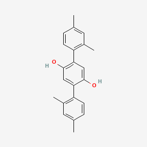 molecular formula C22H22O2 B14742690 2,5-Bis(2,4-dimethylphenyl)hydroquinone CAS No. 5465-46-3