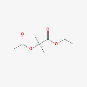 molecular formula C8H14O4 B14742724 Ethyl 2-(acetyloxy)-2-methylpropanoate CAS No. 6283-75-6