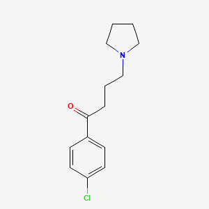 molecular formula C14H18ClNO B14742749 Butyrophenone, 4'-chloro-4-(pyrrolidinyl)- CAS No. 2895-68-3