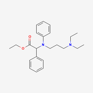 molecular formula C23H32N2O2 B14742864 ethyl 2-[N-[3-(diethylamino)propyl]anilino]-2-phenylacetate CAS No. 5408-21-9