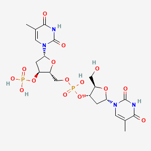 molecular formula C20H28N4O15P2 B14742906 Thymidylyl-(3'-5')-3'-thymidylic acid CAS No. 2476-56-4