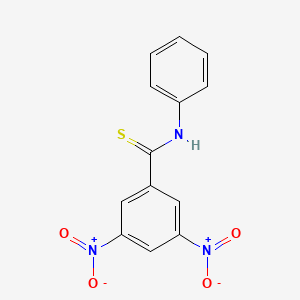 molecular formula C13H9N3O4S B14742922 3,5-Dinitro-N-phenylbenzene-1-carbothioamide CAS No. 6244-76-4