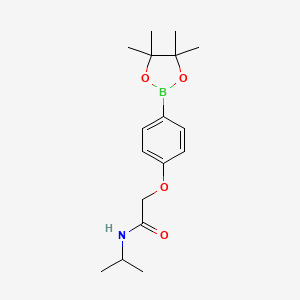 molecular formula C17H26BNO4 B1474294 N-isopropyl-2-(4-(4,4,5,5-tetramethyl-1,3,2-dioxaborolan-2-yl)phenoxy)acetamide CAS No. 1704122-04-2