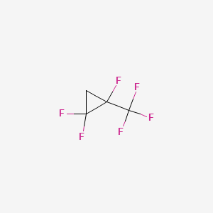 molecular formula C4H2F6 B14742969 1,1,2-Trifluoro-2-(trifluoromethyl)cyclopropane CAS No. 380-51-8