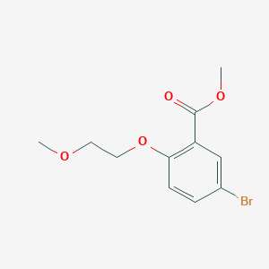 molecular formula C11H13BrO4 B1474297 Methyl 5-bromo-2-(2-methoxyethoxy)benzoate CAS No. 75230-40-9