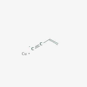 molecular formula C4H3Cu B14742997 but-1-en-3-yne;copper(1+) CAS No. 5256-77-9