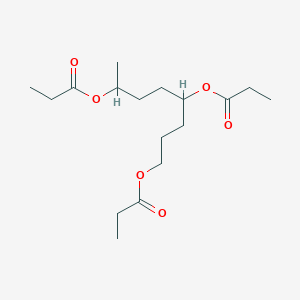 molecular formula C17H30O6 B14743023 Octane-1,4,7-triyl tripropanoate CAS No. 5451-28-5
