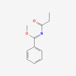 molecular formula C11H13NO2 B14743159 Methyl N-propanoylbenzenecarboximidate CAS No. 712-66-3