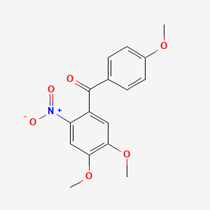 molecular formula C16H15NO6 B14743219 (4,5-Dimethoxy-2-nitrophenyl)(4-methoxyphenyl)methanone 