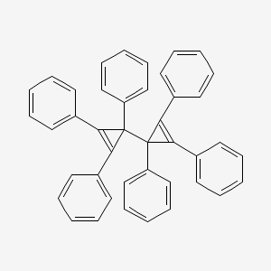 molecular formula C42H30 B14743223 Benzene, 1,1',1'',1''',1'''',1'''''-(bi-2-cyclopropen-1-yl)-1,1',2,2',3,3'-hexaylhexakis- CAS No. 4997-62-0