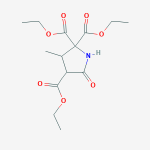 molecular formula C14H21NO7 B14743321 Triethyl 3-methyl-5-oxopyrrolidine-2,2,4-tricarboxylate CAS No. 2351-91-9