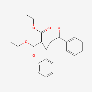 molecular formula C22H22O5 B14743389 Diethyl 2-benzoyl-3-phenylcyclopropane-1,1-dicarboxylate CAS No. 6327-84-0