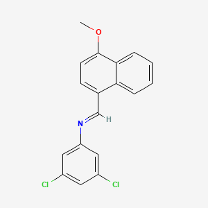 molecular formula C18H13Cl2NO B14743395 N-(3,5-dichlorophenyl)-1-(4-methoxynaphthalen-1-yl)methanimine CAS No. 5315-40-2