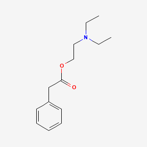 molecular formula C14H21NO2 B14743470 Acetic acid, phenyl-, 2-(diethylamino)ethyl ester CAS No. 2572-38-5