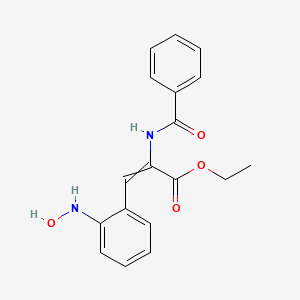 molecular formula C18H18N2O4 B14743484 Ethyl 2-benzamido-3-[2-(hydroxyamino)phenyl]prop-2-enoate CAS No. 5009-43-8