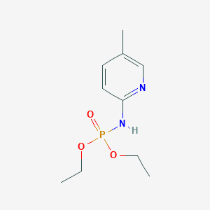 molecular formula C10H17N2O3P B14743487 N-diethoxyphosphoryl-5-methylpyridin-2-amine CAS No. 3325-34-6