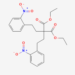 molecular formula C23H26N2O8 B14743527 Diethyl 2,2-bis[2-(2-nitrophenyl)ethyl]propanedioate CAS No. 5345-24-4