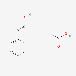 molecular formula C10H12O3 B14743549 Acetic acid--2-phenylethen-1-ol (1/1) CAS No. 1566-65-0