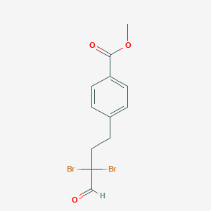 molecular formula C12H12Br2O3 B1474356 methyl 4-(3,3-dibromo-4-oxobutyl)benzoate CAS No. 1320346-37-9