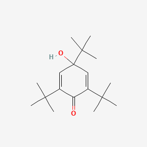 molecular formula C18H30O2 B14743632 2,5-Cyclohexadien-1-one, 2,4,6-tris(1,1-dimethylethyl)-4-hydroxy- CAS No. 4971-61-3