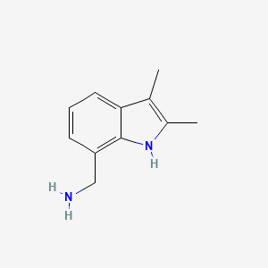 molecular formula C11H14N2 B14743684 (2,3-dimethyl-1H-indol-7-yl)methanamine 
