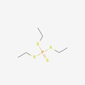 molecular formula C6H15PS4 B14743689 Phosphorotetrathioic acid, triethyl ester CAS No. 1642-43-9