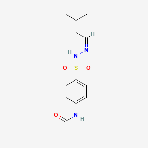 molecular formula C13H19N3O3S B14743714 N-[4-[[(Z)-3-methylbutylideneamino]sulfamoyl]phenyl]acetamide CAS No. 5462-39-5