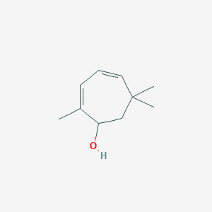 molecular formula C10H16O B14743770 2,4-Cycloheptadien-1-ol, 2,6,6-trimethyl- CAS No. 503-92-4